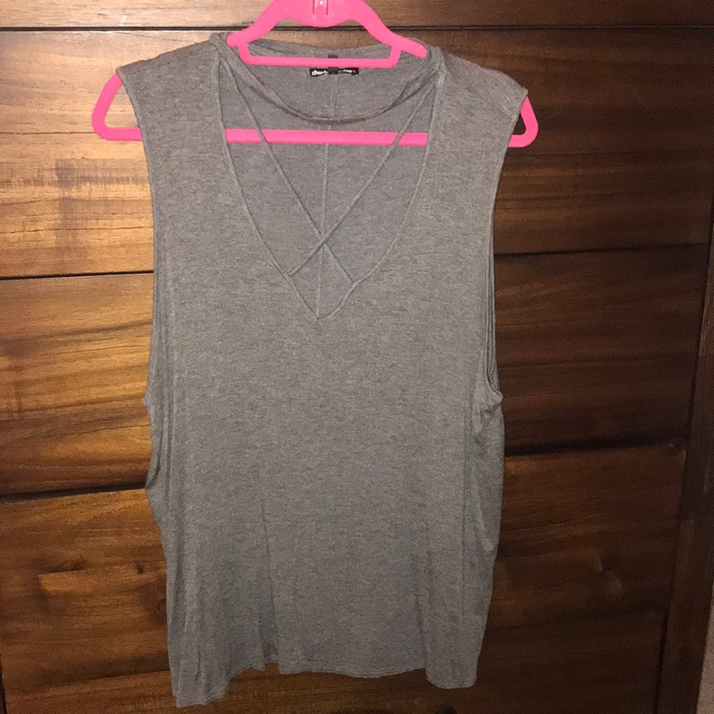Gray Sleeveless Shirt